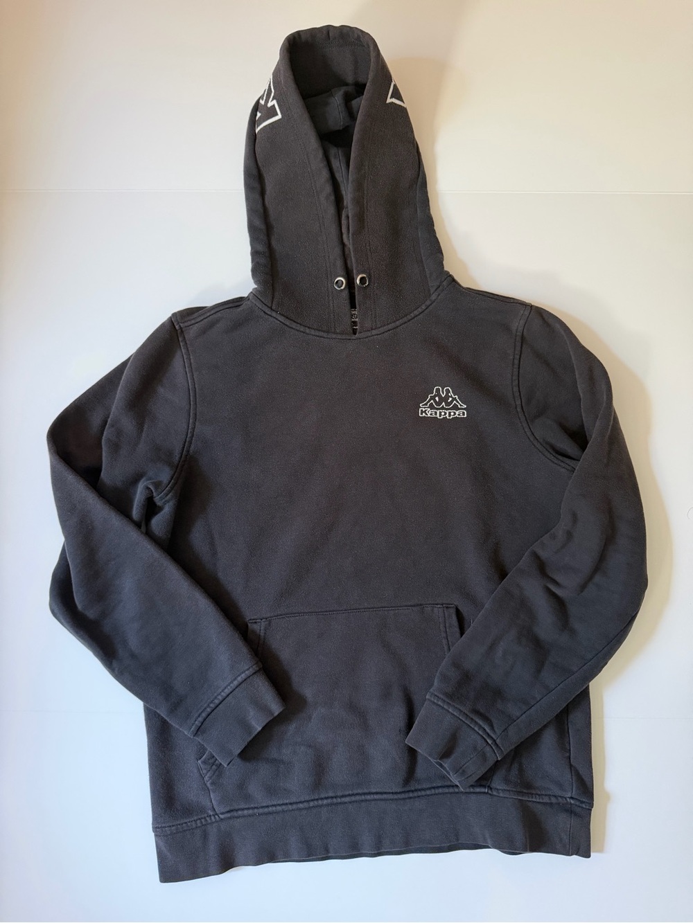 Kappa Charcoal Pullover Hoodie with Logo